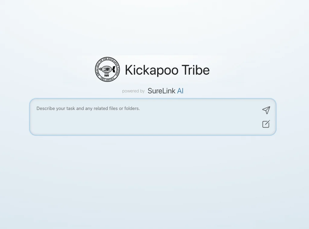 AI integration interface for Kickapoo Tribe