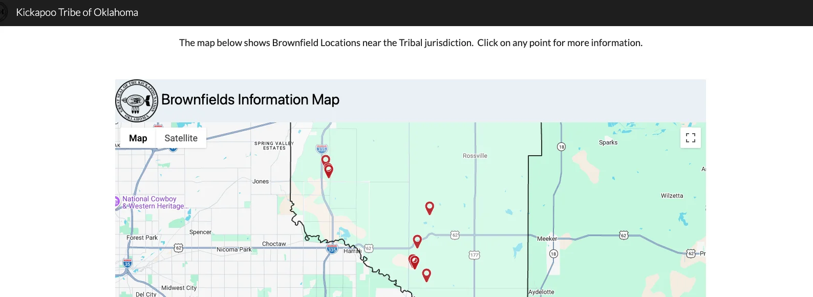 Public content delivery website for tribal environmental programs