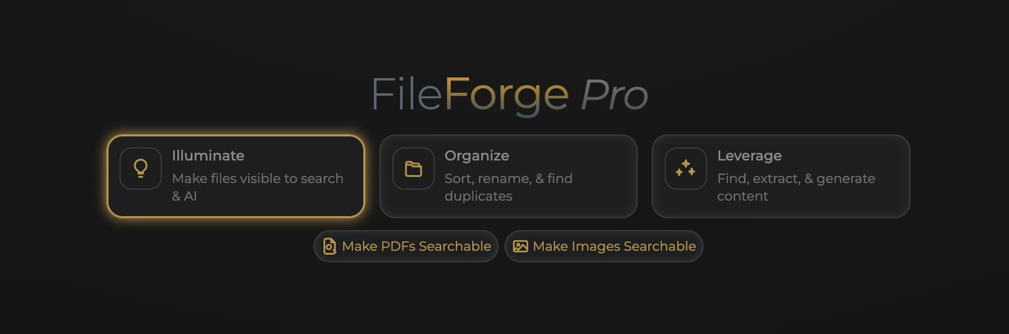 FileForge Pro data optimization interface